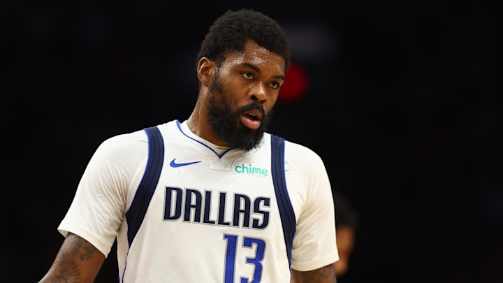 Dec 27, 2024; Phoenix, Arizona, USA; Dallas Mavericks forward Naji Marshall (13) against the Phoenix Suns at Footprint Center. Mandatory Credit: Mark J. Rebilas-Imagn Images