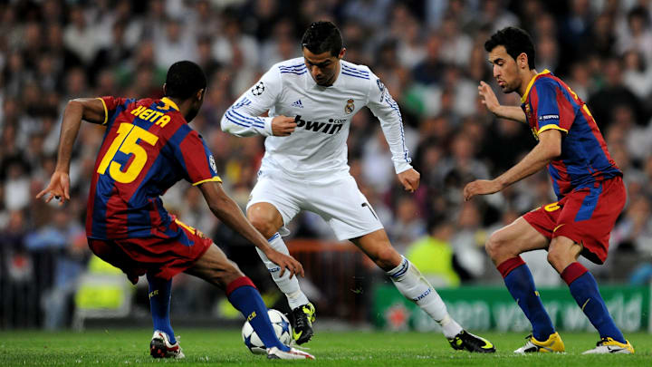 Cristiano Ronaldo, Seydou Keita y Sergio Busquets
