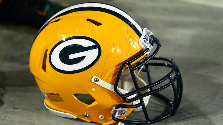 Green Bay Packers helmet; Mark J. Rebilas-USA TODAY Sports