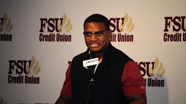 FSU linebackers coach Chris Marve at the FSU National Signing Day Party on Feb. 5, 2020.

Img 4547