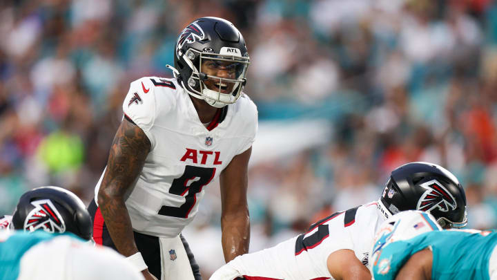 Atlanta Falcons quarterback Michael Penix Jr. impressed against the Miami Dolphins in his NFL preseason debut. Atlanta Falcons quarterback Michael Penix Jr. impressed against the Miami Dolphins in his NFL preseason debut.