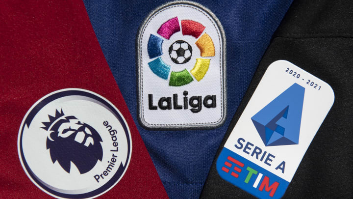 The Premier League, La Liga and Serie A Logos...
