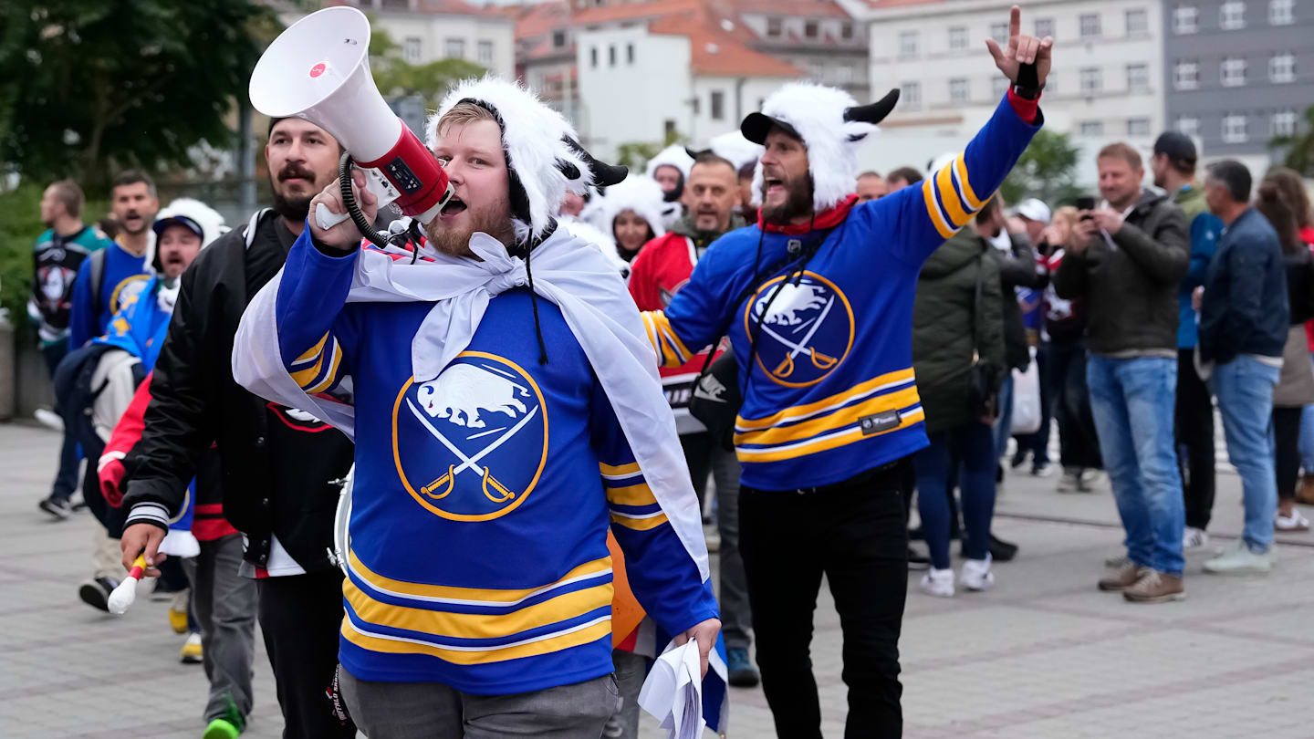 Sabres fans cheering