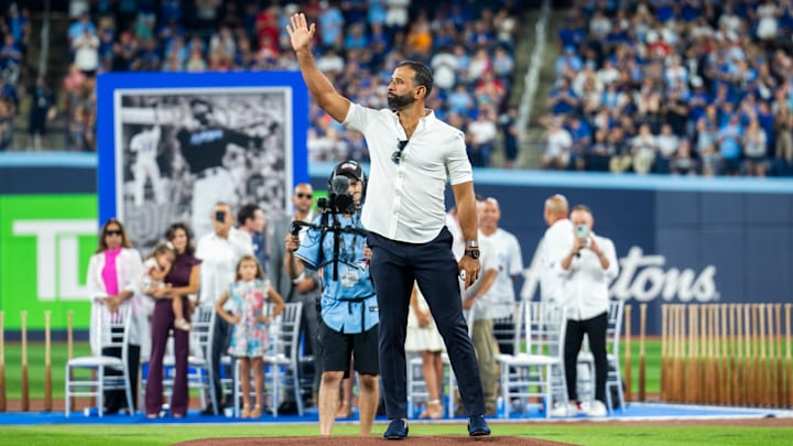 José Bautista fue honrado por los Azulejos de Toronto 