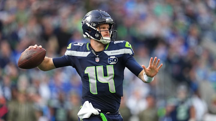 Sam Darnold of the Seattle Seahawks Sam Darnold of the Seattle Seahawks