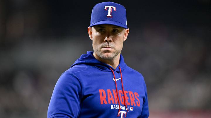 Texas Rangers manager Skip Schumaker. Texas Rangers manager Skip Schumaker.