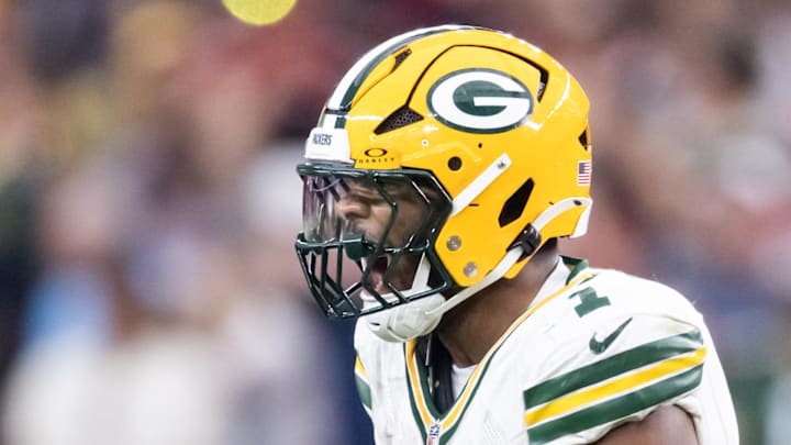 Green Bay Packers defensive lineman Micah Parsons (1) celebrates a sack against the Arizona Cardinals on Sunday. Green Bay Packers defensive lineman Micah Parsons (1) celebrates a sack against the Arizona Cardinals on Sunday.