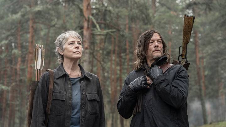 Norman Reedus as Daryl Dixon, Melissa McBride as Carol Peletier - The Walking Dead: Daryl Dixon _ Season 3, Episode 4 - Photo Credit: Carla Oset/AMC Norman Reedus as Daryl Dixon, Melissa McBride as Carol Peletier - The Walking Dead: Daryl Dixon _ Season 3, Episode 4 - Photo Credit: Carla Oset/AMC