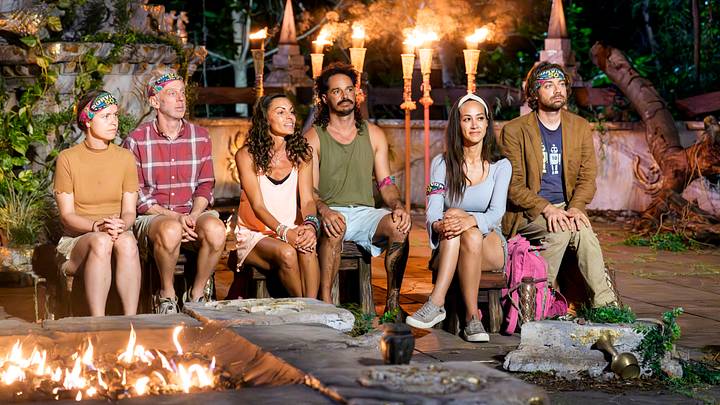 “Knife to the Heart” – Castaways help pass the time on their beach by hosting the “Survivor 50 Talent Show”. Another boomerang idol is discovered, and players must decide whether to send it to an ally or an adversary. Then, the biggest reward of the season is on the line as tribes compete for immunity and a special afternoon with country music star and SURVIVOR superfan, Zac Brown, on SURVIVOR 50, Wednesday, March 18 (8:00-9:30 PM, ET/PT). Pictured L to R: Emily Flippen, Mike White, Stephenie