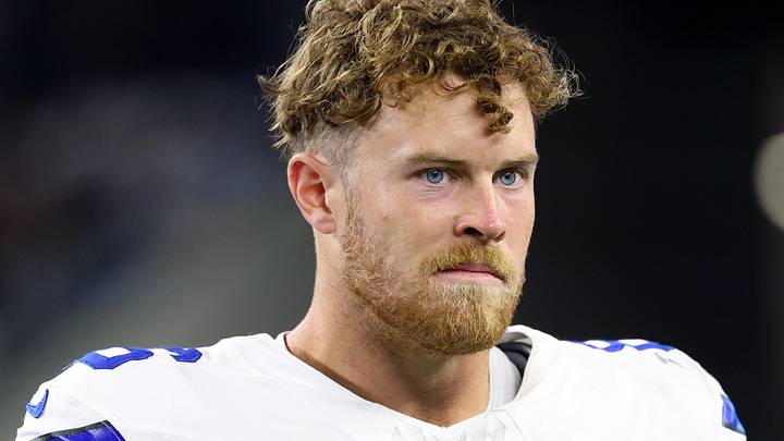 Dallas Cowboys tight end Luke Schoonmaker after the game against the Baltimore Ravens. Dallas Cowboys tight end Luke Schoonmaker after the game against the Baltimore Ravens.