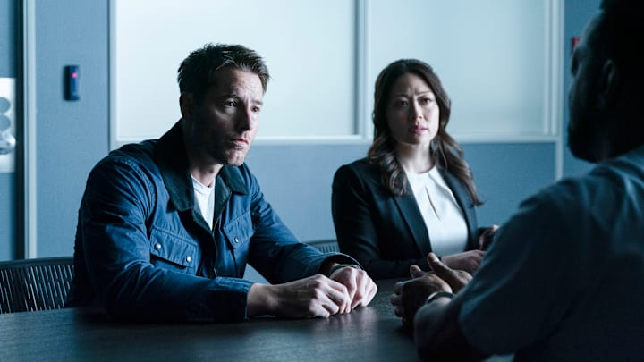 “St. Louis” – The odds are stacked against Colter as he is tasked by a convicted murderer’s teenage daughter to track down a missing witness who could prove her dad’s innocence, on the CBS original series TRACKER, Sunday, March 17 (9:00-10:00 PM, ET/PT) on the CBS Television Network, and streaming on Paramount+ (live and on-demand for Paramount+ with SHOWTIME subscribers, or on-demand for Paramount+ Essential subscribers the day after the episode airs)*. Pictured: Justin Hartley as Colter Shaw