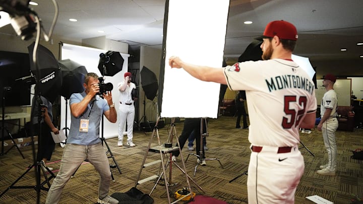Arizona Diamondbacks pitcher Jordan Montgomery is photographed by Christian Petersen during photo day at Salt River Fields at Talking Stick in Scottsdale on Feb. 19, 2025. Arizona Diamondbacks pitcher Jordan Montgomery is photographed by Christian Petersen during photo day at Salt River Fields at Talking Stick in Scottsdale on Feb. 19, 2025.