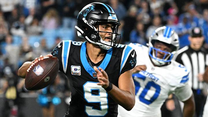 Panthers quarterback Bryce Young is on pace for 5,389 yards and 38 touchdowns this season. Panthers quarterback Bryce Young is on pace for 5,389 yards and 38 touchdowns this season.