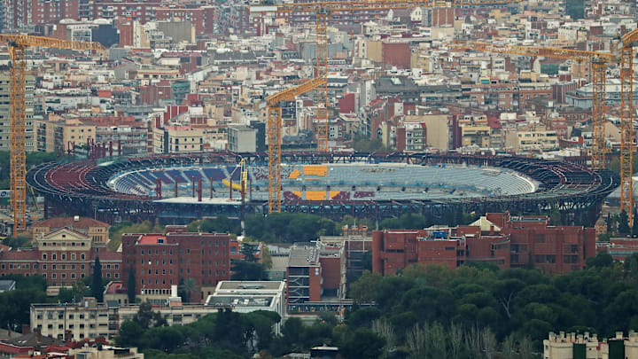 Barcelona’s Camp Nou stadium has been under reconstruction for two years.