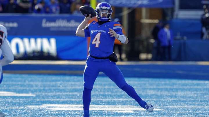 Boise State Broncos quarterback Maddux Madsen. Boise State Broncos quarterback Maddux Madsen.