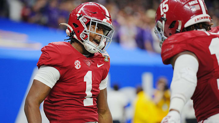 Dec 31, 2022; New Orleans, LA, USA; Alabama Crimson Tide defensive back Kool-Aid McKinstry (1)