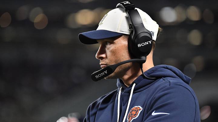 Chicago Bears head coach Ben Johnson looks on during the first half against the Philadelphia Eagles at Soldier Field. Mandatory Credit: Patrick Gorski-Imagn Images Chicago Bears head coach Ben Johnson looks on during the first half against the Philadelphia Eagles at Soldier Field. Mandatory Credit: Patrick Gorski-Imagn Images