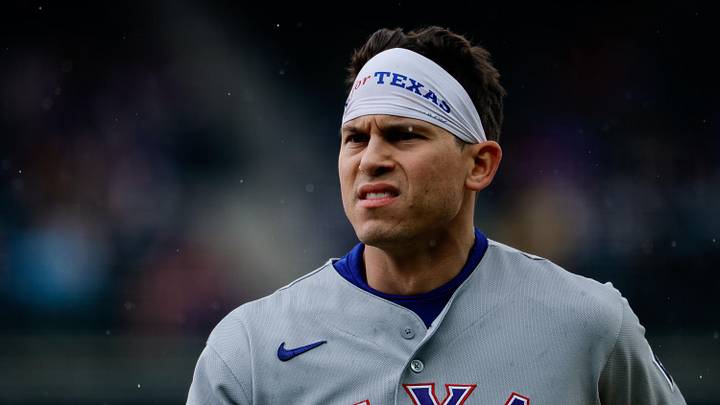 May 20, 2026; Denver, Colorado, USA; Texas Rangers left fielder Sam Haggerty (0) in the third inning against the Colorado Rockies at Coors Field. Mandatory Credit: Isaiah J. Downing-Imagn Images May 20, 2026; Denver, Colorado, USA; Texas Rangers left fielder Sam Haggerty (0) in the third inning against the Colorado Rockies at Coors Field. Mandatory Credit: Isaiah J. Downing-Imagn Images