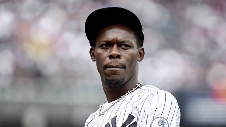 Aug 22, 2026; Bronx, New York, USA; New York Yankees second baseman Jazz Chisholm Jr. (13) walks to the dugout after the first inning against the Toronto Blue Jays at Yankee Stadium. Mandatory Credit: John Jones-Imagn Images Aug 22, 2026; Bronx, New York, USA; New York Yankees second baseman Jazz Chisholm Jr. (13) walks to the dugout after the first inning against the Toronto Blue Jays at Yankee Stadium. Mandatory Credit: John Jones-Imagn Images