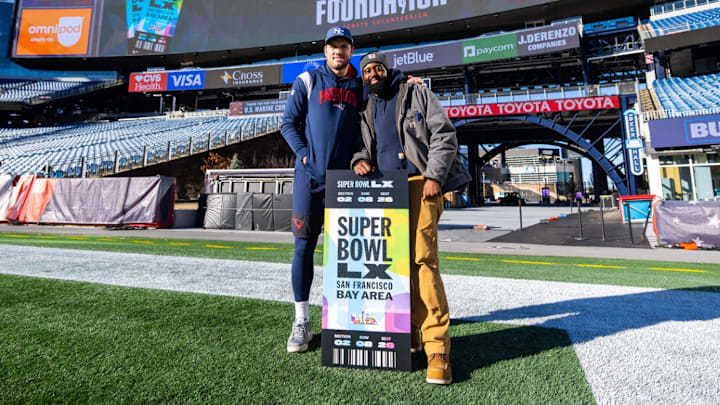 New England Patriots tight end Hunter Henry surprises youth football coach Mick Brunache with Super Bowl LX tickets. New England Patriots tight end Hunter Henry surprises youth football coach Mick Brunache with Super Bowl LX tickets.