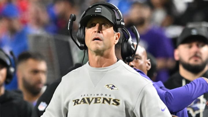 Baltimore Ravens head coach John Harbaugh