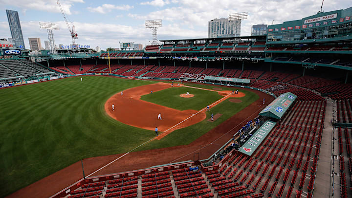 Sep 6, 2020; Boston, Massachusetts, USA; An empty Fenway Park is seen during the game between the Boston Red Sox and the Toronto Blue Jays. Mandatory Credit: Winslow Townson-Imagn Images Sep 6, 2020; Boston, Massachusetts, USA; An empty Fenway Park is seen during the game between the Boston Red Sox and the Toronto Blue Jays. Mandatory Credit: Winslow Townson-Imagn Images