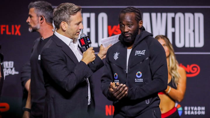 Terence Crawford before his fight with Canelo Alvarez. Terence Crawford before his fight with Canelo Alvarez.