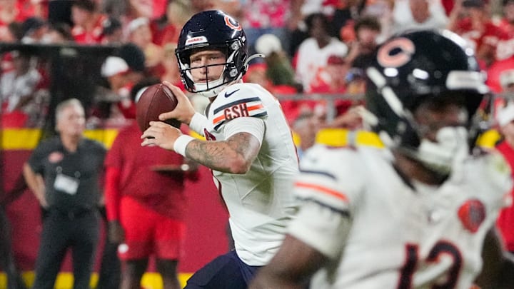 Tyson Bagent looks for a target during preseason play. If the Cardinals wanted him, they might not now.