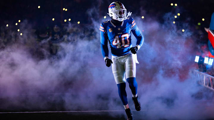 Jan 21, 2024; Orchard Park, New York, USA; Buffalo Bills linebacker Von Miller (40) against the