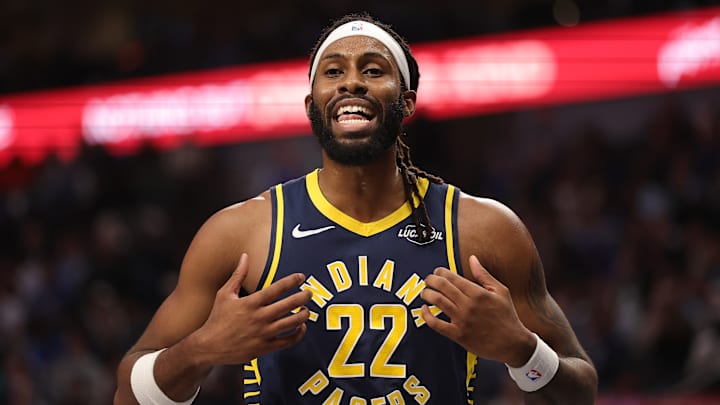 Indiana Pacers center Isaiah Jackson (22) during a game against the Dallas Mavericks. Indiana Pacers center Isaiah Jackson (22) during a game against the Dallas Mavericks.