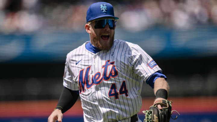 Jun 16, 2024; New York City, New York, USA; New York Mets outfielder Harrison Bader (44) is pictured during a game against the San Diego Padres at Citi Field.
