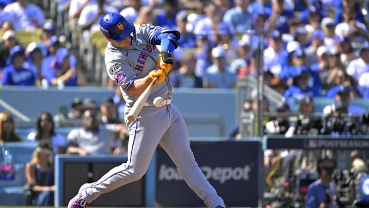 Mets first baseman Pete Alonso and the Mets take on the Dodgers in a critical Game 4 matchup in the NLCS. 