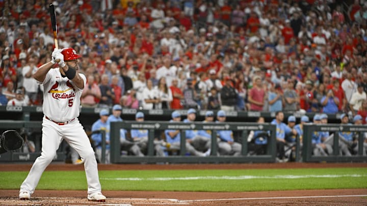 St. Louis Cardinals designated hitter Albert Pujols (5).