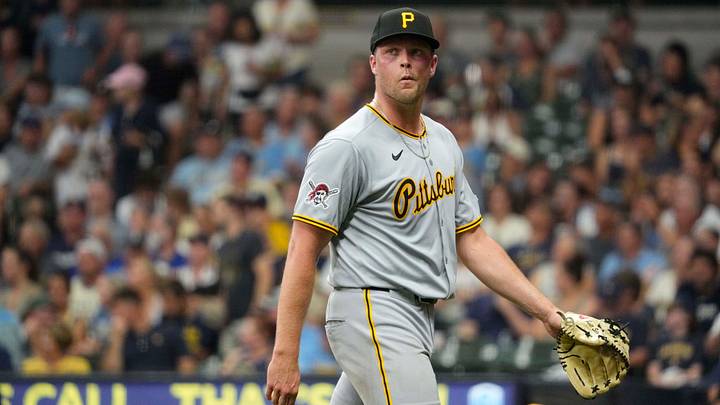 Jun 23, 2025; Milwaukee, Wisconsin, USA; Pittsburgh Pirates pitcher Hunter Stratton (63) walks off the field after the fourth inning against the Milwaukee Brewers at American Family Field. Mandatory Credit: Michael McLoone-Imagn Images Jun 23, 2025; Milwaukee, Wisconsin, USA; Pittsburgh Pirates pitcher Hunter Stratton (63) walks off the field after the fourth inning against the Milwaukee Brewers at American Family Field. Mandatory Credit: Michael McLoone-Imagn Images