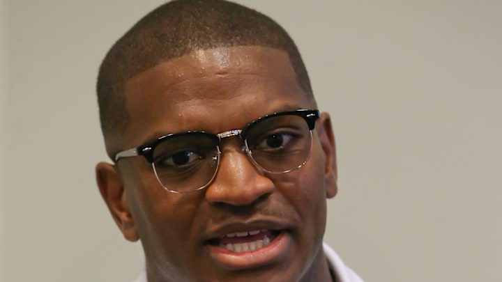 MSU defensive run game coordinator Chris Marve speaks to reporters at Media Day on Saturday, August 10, 2019 at the Leo Seal Complex. Photo by Keith Warren MSU defensive run game coordinator Chris Marve speaks to reporters at Media Day on Saturday, August 10, 2019 at the Leo Seal Complex. Photo by Keith Warren