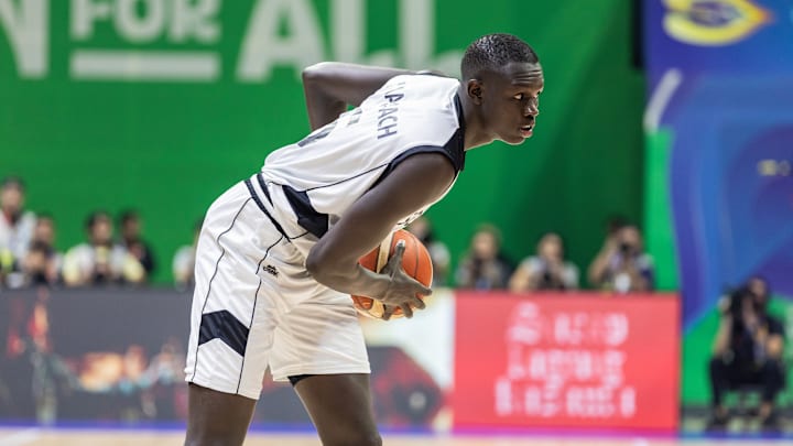 Khaman Madit Maluach of South Sudan seen in action during...
