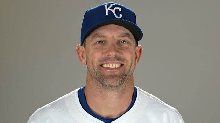 Kansas City Royals assistant pitching coach Zach Bove (84) poses for a photo during media day at Camelback Ranch. Kansas City Royals assistant pitching coach Zach Bove (84) poses for a photo during media day at Camelback Ranch.