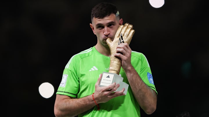 Emi Martinez was awarded the Golden Glove for best goalkeeper at the World Cup