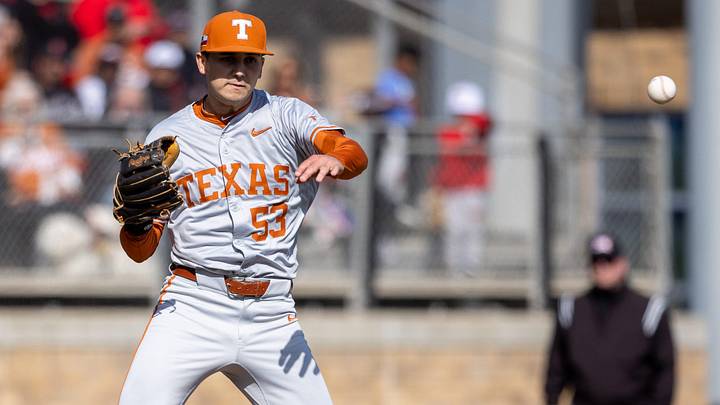 Texas pitcher Luke Harrison Texas pitcher Luke Harrison