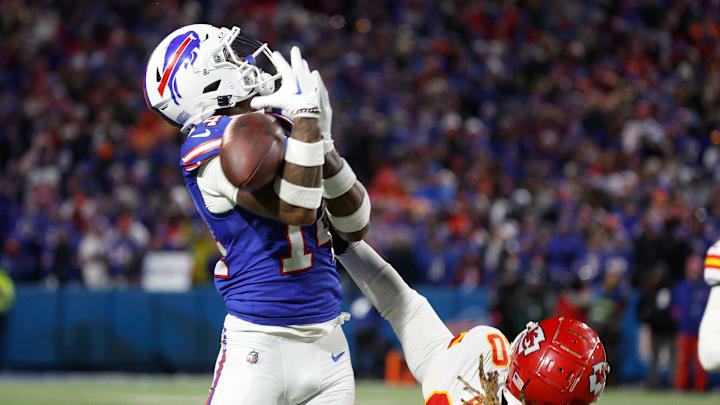 Buffalo Bills wide receiver Stefon Diggs (14) can' t make the catch on this deep throw by Josh Allen.