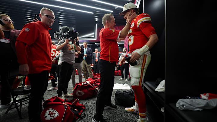 Kansas City Chiefs QB Patrick Mahomes, DC Steve Spagnuolo