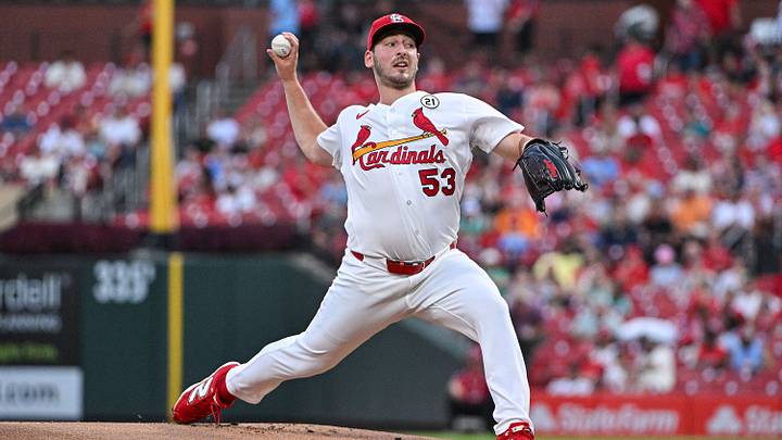Sep 15, 2026; St. Louis, Missouri, USA; St. Louis Cardinals starting pitcher Andre Pallante (53) throws against the San Francisco Giants during the first inning at Busch Stadium. Mandatory Credit: Jeff Curry-Imagn Images Sep 15, 2026; St. Louis, Missouri, USA; St. Louis Cardinals starting pitcher Andre Pallante (53) throws against the San Francisco Giants during the first inning at Busch Stadium. Mandatory Credit: Jeff Curry-Imagn Images
