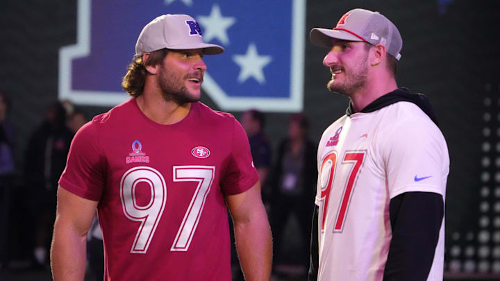 Nick Bosa and Joey Bosa during Pro Bowl festivities. 