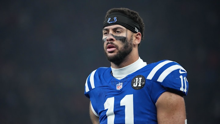 Indianapolis Colts wide receiver Michael Pittman Jr. (11) against the Atlanta Falcons during the NFL Berlin Game at Olympic Stadium.