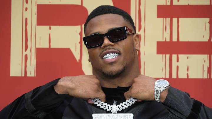 Apr 24, 2025; Green Bay, WI, USA; Penn State Nittany Lions defensive end Abdul Carter on the red carpet before the 2025 NFL Draft at Lambeau Field. Mandatory Credit: Kirby Lee-Imagn Images