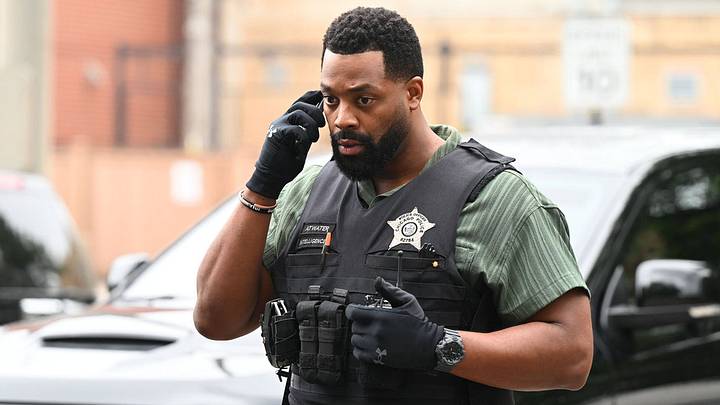 CHICAGO P.D. -- "Demolition" Episode 1401 -- Pictured: LaRoyce Hawkins as Officer Kevin Atwater 