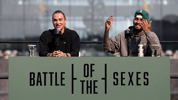 Sabalenka y Kyrgios jugarán un partido de exhibición denominado "Batalla de los Sexos", sin nada qué ver con su antecesor de 1973. Sabalenka y Kyrgios jugarán un partido de exhibición denominado "Batalla de los Sexos", sin nada qué ver con su antecesor de 1973.