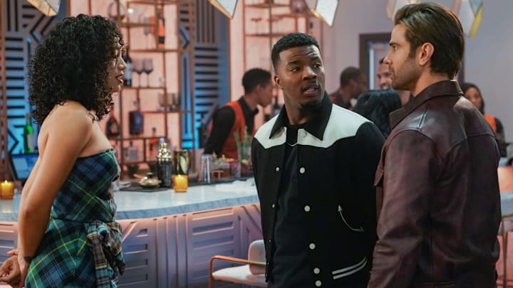 All American -- “Things Done Changed” -- Image Number: ALA601a_0091r -- Pictured (L-R): Samantha Logan as Olivia Baker and Daniel Ezra as Spencer James -- Photo: Troy Harvey/The CW -- © 2024 The CW Network, LLC. All Rights Reserved.