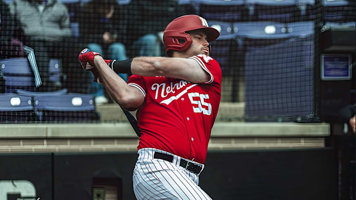 Tyler Stone had three hits Sunday for the Huskers. 