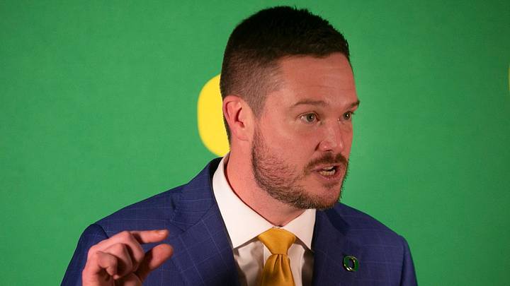 Oregon football coach Dan Lanning takes questions from media after being formally introduced as the head coach for the Ducks Monday Dec. 13, 2021 in Eugene, Oregon.
Eug 020322 Lanning01 Oregon football coach Dan Lanning takes questions from media after being formally introduced as the head coach for the Ducks Monday Dec. 13, 2021 in Eugene, Oregon.
Eug 020322 Lanning01